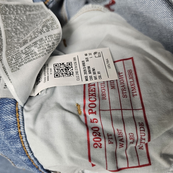 Diesel Viker Straight Button Jeans Size 40×32 NWT 007n1 - Picture 7 of 15